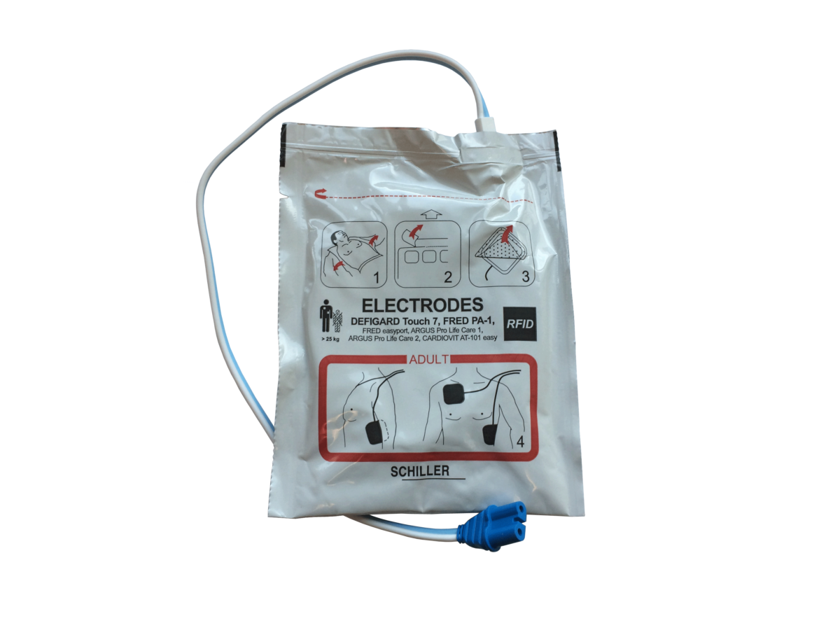 Paire d'électrodes adulte préconnectées défibrillateur FRED PA1 GSH