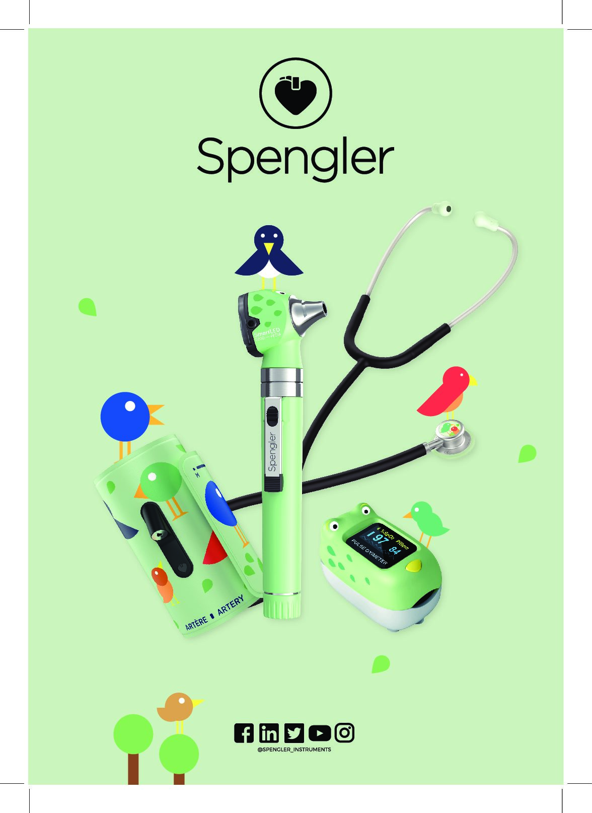 Oxymètre de pouls pédiatrique Spengler Oxyfrog